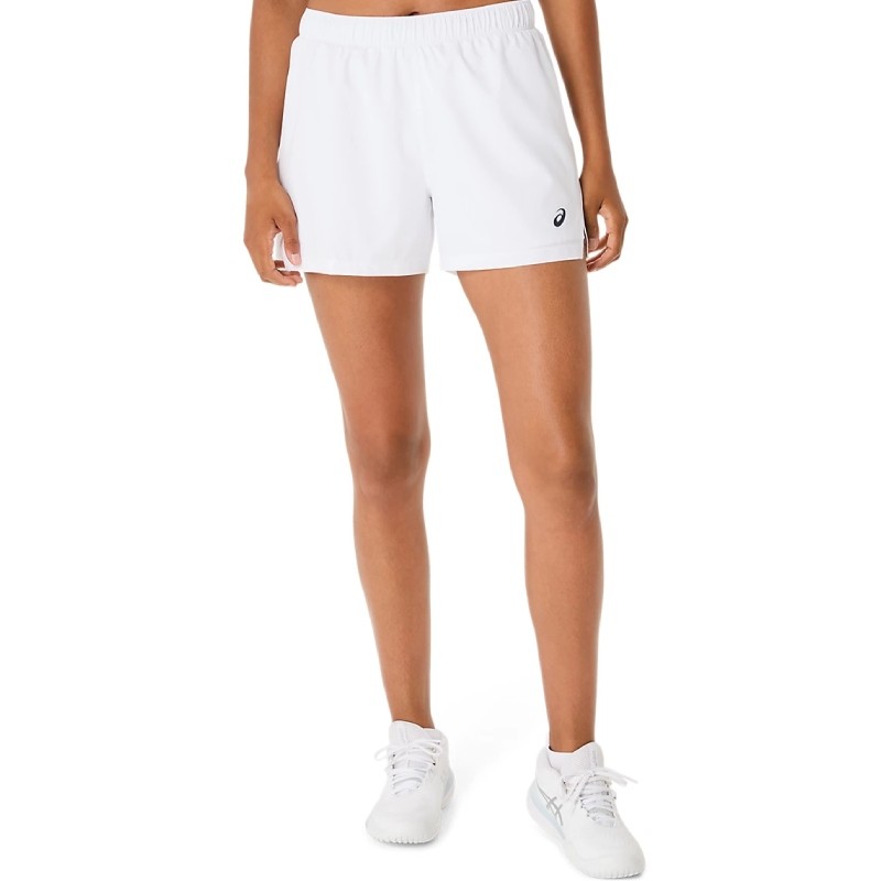 Short Femme Asics 2en1 Court Blanc