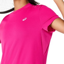 Vente Tee-Shirt Femme Asics Court Rose
