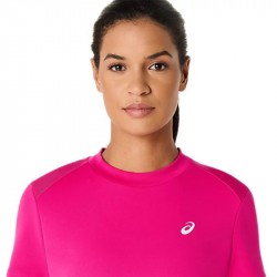Promo Tee-Shirt Femme Asics Court Rose