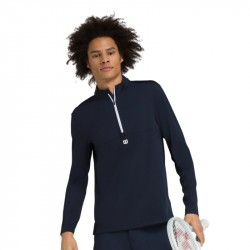 Haut Manches Longues Wilson Elevate Performance 1/2 Zip Bleu Marine