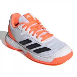 Prix Chaussure Enfant Adidas CourtFlash Blanc/Orange