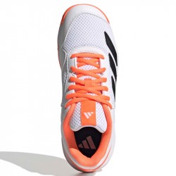 Chaussure Enfant Adidas CourtFlash Blanc/Orange