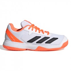 Chaussure Enfant Adidas CourtFlash Blanc/Orange