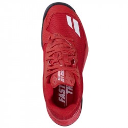 Promo  Chaussure Enfant Babolat Jet Mach 3 Toutes Surfaces Rouge