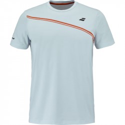 Tee-Shirt Babolat Play Crew Bleu Clair
