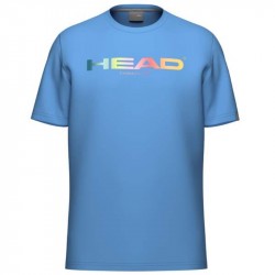 Tee-Shirt Enfant Head Rainbow Bleu