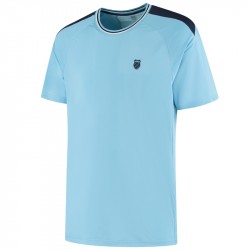 Tee-Shirt K-Swiss Hypercourt Mesh Crew 5 Bleu