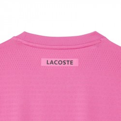 Vente Tee-Shirt Lacoste Tennis Jacquard Stretch Ultra Dry Rose