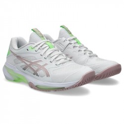 Promo Chaussure Femme Asics Solution Speed FF 4 Toutes Surfaces Blanc