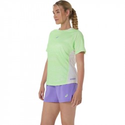 Prix Tee-Shirt De Padel Femme Asics Court All Over Print Vert