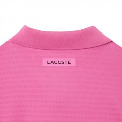 Vente Polo Lacoste Tennis Jacquard Stretch Ultra Dry Rose