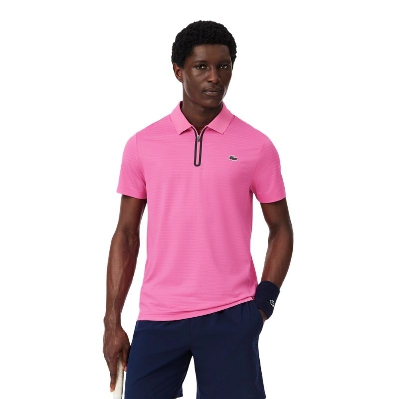Polo Lacoste Tennis Jacquard Stretch Ultra Dry Rose
