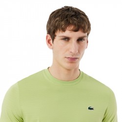 Prix Tee-Shirt Lacoste Tennis Jacquard Stretch Ultra Dry Vert