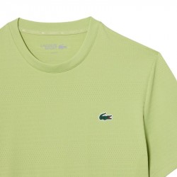 Promo Tee-Shirt Lacoste Tennis Jacquard Stretch Ultra Dry Vert