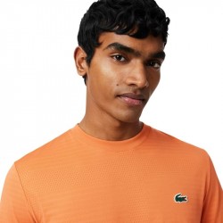Prix Tee-Shirt Lacoste Tennis Jacquard Stretch Ultra Dry Orange
