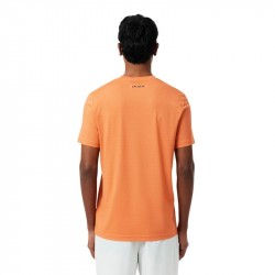Achat Tee-Shirt Lacoste Tennis Jacquard Stretch Ultra Dry Orange