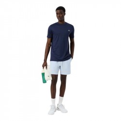 Tee-Shirt Lacoste Tennis Jacquard Stretch Ultra Dry Bleu Marine