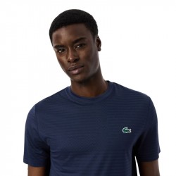 Prix Tee-Shirt Lacoste Tennis Jacquard Stretch Ultra Dry Bleu Marine