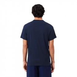 Achat Tee-Shirt Lacoste Sport Ultra Dry Logo XXL Bleu Marine