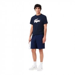 Tee-Shirt Lacoste Sport Ultra Dry Logo XXL Bleu Marine