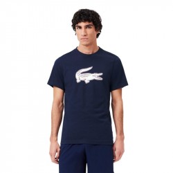Tee-Shirt Lacoste Sport Ultra Dry Logo XXL Bleu Marine