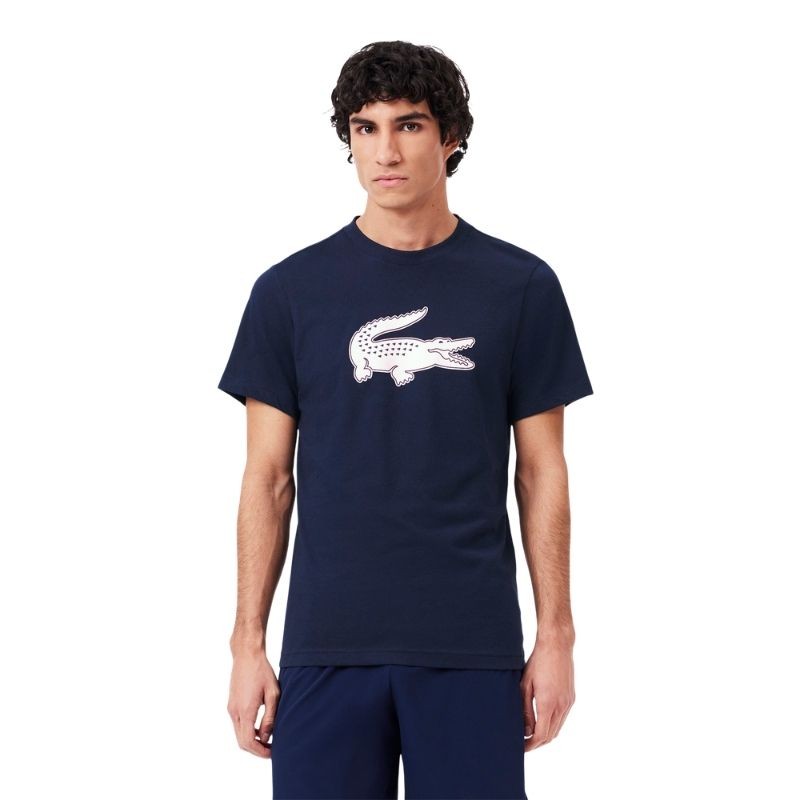 Tee-Shirt Lacoste Sport Ultra Dry Logo XXL Bleu Marine