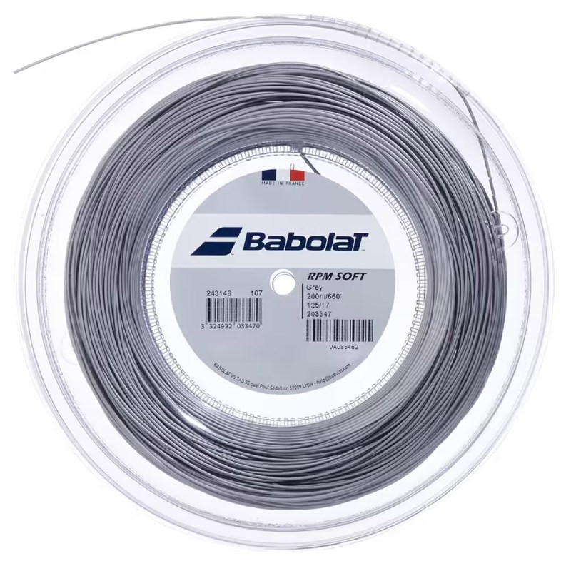 Bobine de Cordage Babolat RPM Soft Gris (200m)