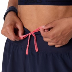 Vente Short Femme Asics 2en1 Match Bleu Marine