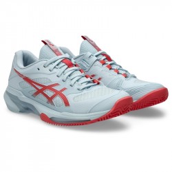 Promo Chaussure Femme Asics Solution Speed FF 4 Terre Battue Bleu