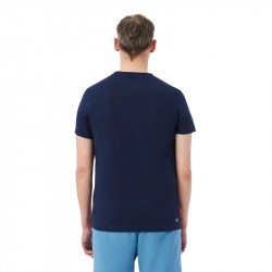 Achat Tee-Shirt Lacoste Tennis Ultra Dry Edition Roland Garros Bleu Marine