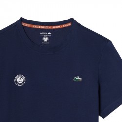 Tee-Shirt Lacoste Tennis Ultra Dry Edition Roland Garros Bleu Marine