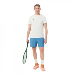 Promo Tee-Shirt Lacoste Tennis Ultra Dry Edition Roland Garros Blanc
