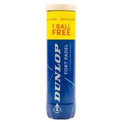 Tube de 3+1 Balles De Padel Dunlop Fort