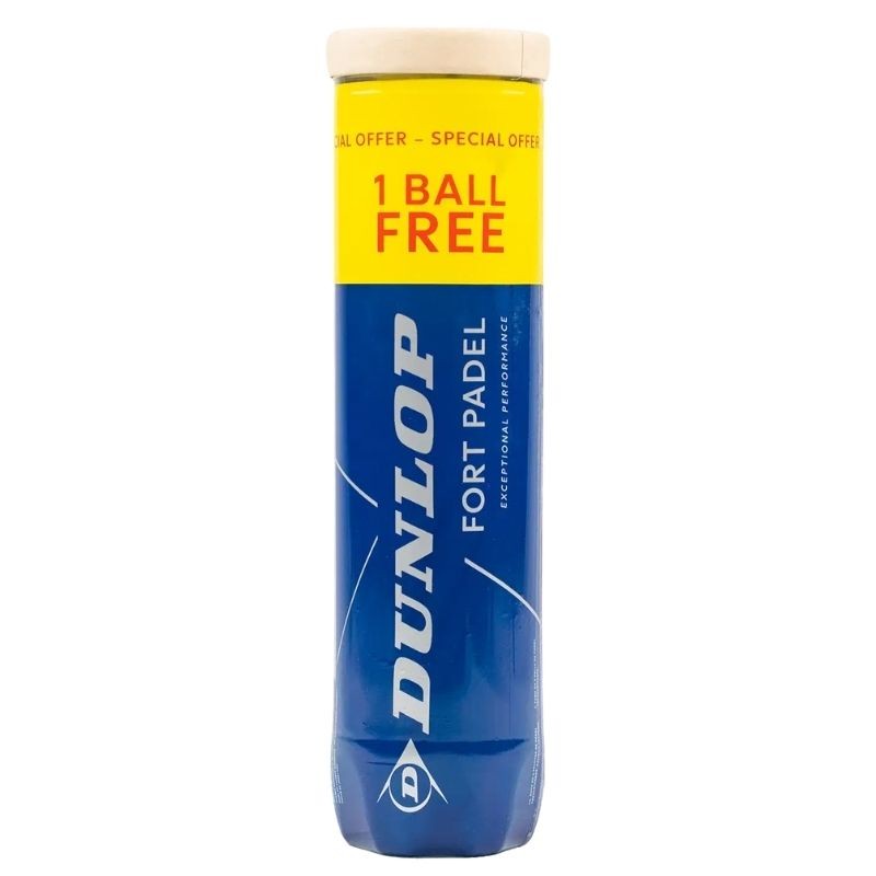 Tube de 3+1 Balles De Padel Dunlop Fort