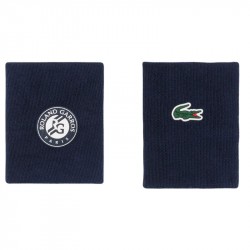 Serre-Poignets Lacoste Edition Roland Garros x2 Bleu Marine
