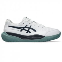 Chaussure Enfant Asics Gel Resolution X GS Toutes Surfaces Blanc/Bleu