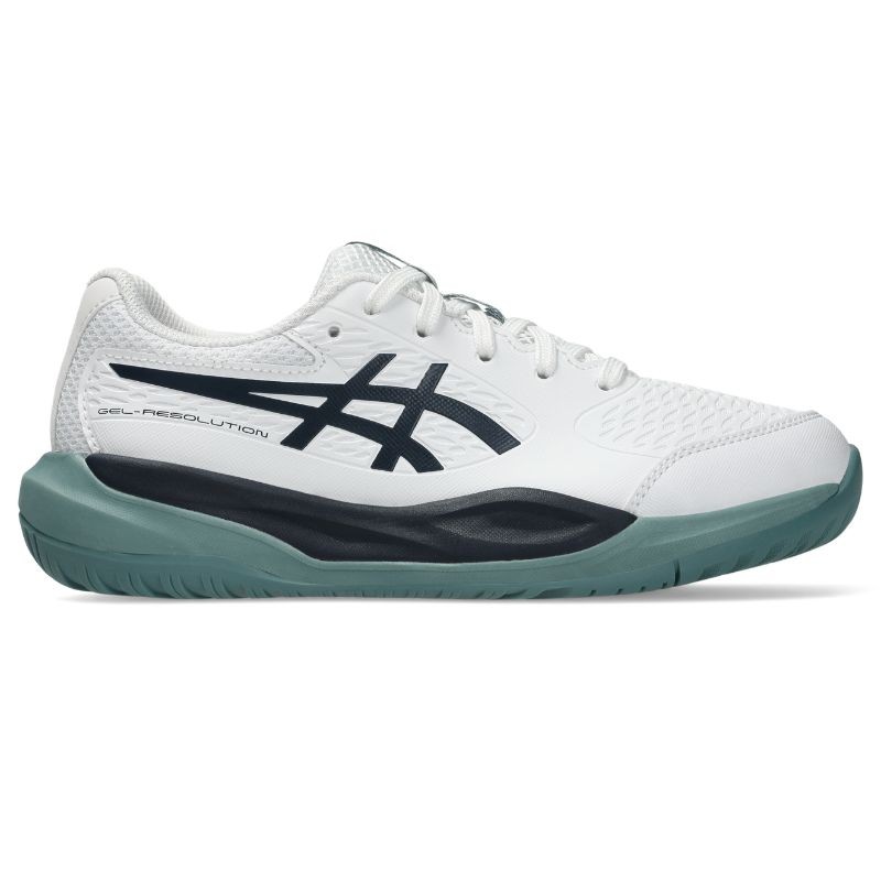 Chaussure Enfant Asics Gel Resolution X GS Toutes Surfaces Blanc/Bleu