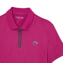Polo Lacoste Tennis Jacquard Stretch Ultra Dry Fuchsia