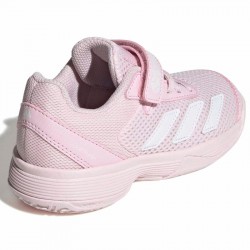 Promo Chaussure Enfant Adidas CourtFlash Scratch Rose