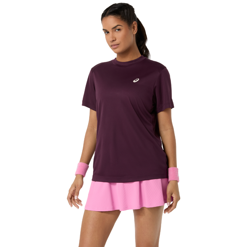 Tee Shirt Femme Asics Court SS Bordeaux