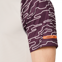 Promo Tee Shirt De Padel Asics Court SS Beige/Bordeaux