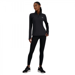 Achat Haut Manches Longues Femme New Balance Sport Essentials Space Dye Noir