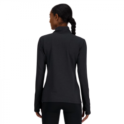 Promo Haut Manches Longues Femme New Balance Sport Essentials Space Dye Noir