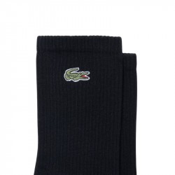 Achat 3 Paires De Chaussettes Lacoste Hautes Côtelées Noir