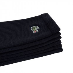 Prix 3 Paires De Chaussettes Lacoste Hautes Côtelées Noir