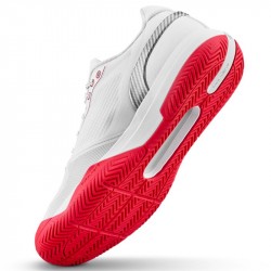 Promo Chaussure Wilson Rush Pro 5 Toutes Surfaces Blanc/Rouge
