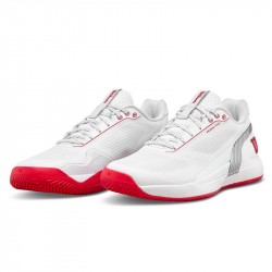 Chaussure Wilson Rush Pro 5 Toutes Surfaces Blanc/Rouge