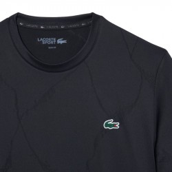 Achat Tee-Shirt Lacoste Tennis Jacquard Ultra Dry Noir