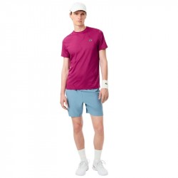 Promo Tee-Shirt Lacoste Tennis Jacquard Ultra Dry Fuchsia