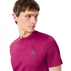 Prix Tee-Shirt Lacoste Tennis Jacquard Ultra Dry Fuchsia